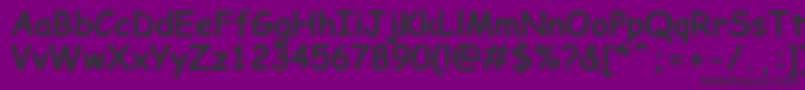 ComicSansMsKoi8Bold-Schriftart – Schwarze Schriften auf violettem Hintergrund