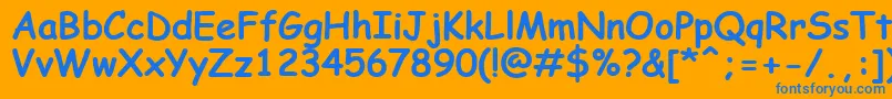 ComicSansMsKoi8Bold Font – Blue Fonts on Orange Background