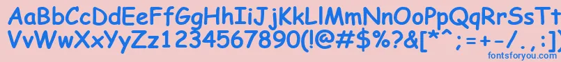 ComicSansMsKoi8Bold Font – Blue Fonts on Pink Background