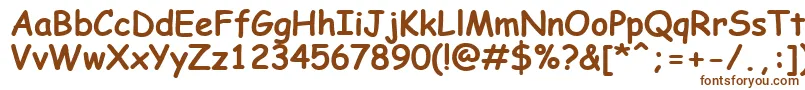 Шрифт ComicSansMsKoi8Bold – коричневые шрифты на белом фоне