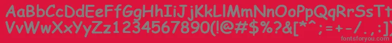 ComicSansMsKoi8Bold Font – Gray Fonts on Red Background