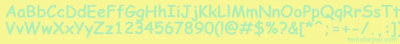 fuente ComicSansMsKoi8Bold – Fuentes Verdes Sobre Fondo Amarillo