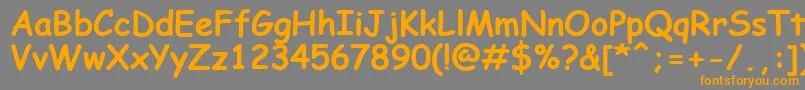 ComicSansMsKoi8Bold Font – Orange Fonts on Gray Background