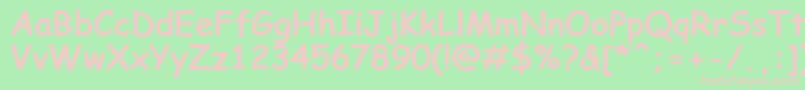 ComicSansMsKoi8Bold Font – Pink Fonts on Green Background