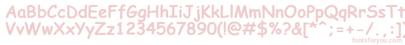 ComicSansMsKoi8Bold-Schriftart – Rosa Schriften auf weißem Hintergrund