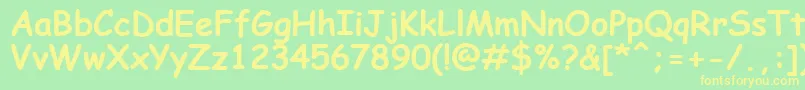 ComicSansMsKoi8Bold Font – Yellow Fonts on Green Background
