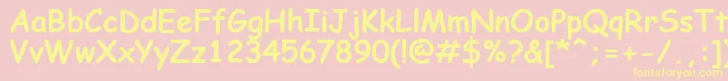 ComicSansMsKoi8Bold Font – Yellow Fonts on Pink Background