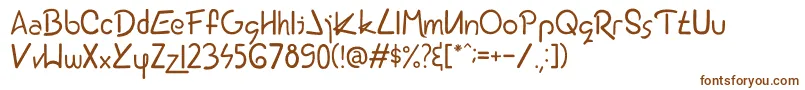 Шрифт Earth2.0.0.80 – коричневые шрифты на белом фоне