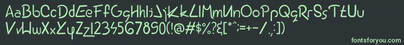 フォントEarth2.0.0.80 – 黒い背景に緑の文字
