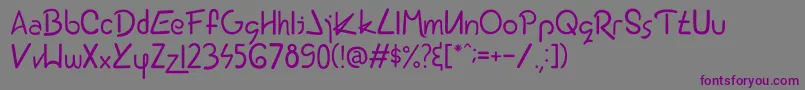 フォントEarth2.0.0.80 – 紫色のフォント、灰色の背景