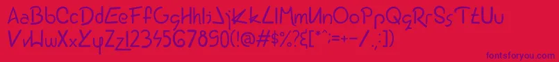 Earth2.0.0.80 Font – Purple Fonts on Red Background
