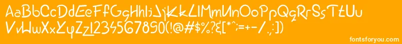 Earth2.0.0.80 Font – White Fonts on Orange Background