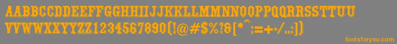 WalthamRegularDb Font – Orange Fonts on Gray Background