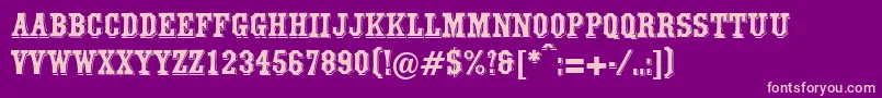 WalthamRegularDb Font – Pink Fonts on Purple Background