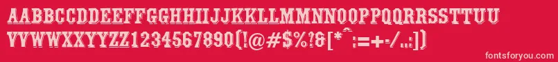 WalthamRegularDb Font – Pink Fonts on Red Background