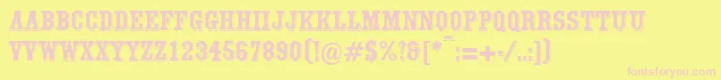 WalthamRegularDb Font – Pink Fonts on Yellow Background