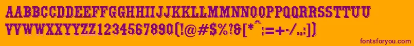 WalthamRegularDb Font – Purple Fonts on Orange Background