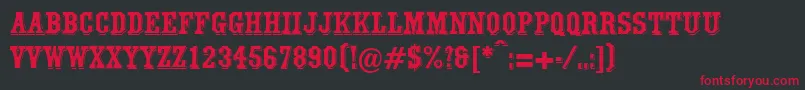 WalthamRegularDb Font – Red Fonts on Black Background