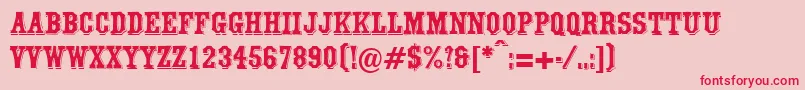 WalthamRegularDb Font – Red Fonts on Pink Background