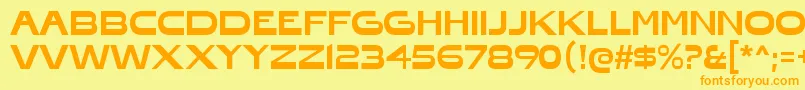 HonfleurRegular Font – Orange Fonts on Yellow Background