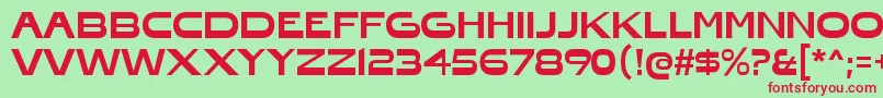 HonfleurRegular-Schriftart – Rote Schriften auf grünem Hintergrund