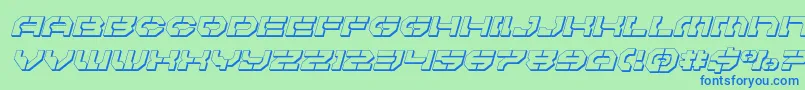 Pulsarclass3Dital Font – Blue Fonts on Green Background