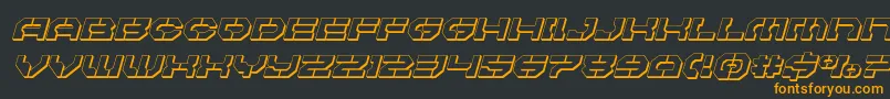 Шрифт Pulsarclass3Dital – оранжевые шрифты на чёрном фоне