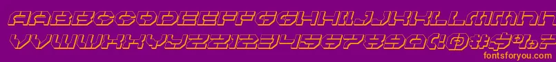 Pulsarclass3Dital Font – Orange Fonts on Purple Background