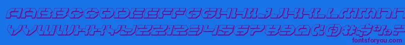 Pulsarclass3Dital Font – Purple Fonts on Blue Background