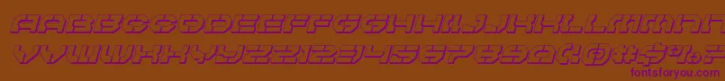 Pulsarclass3Dital Font – Purple Fonts on Brown Background