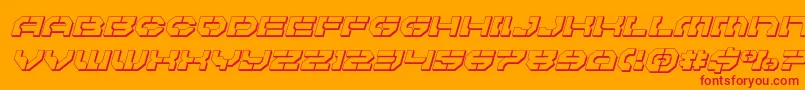 Pulsarclass3Dital Font – Red Fonts on Orange Background