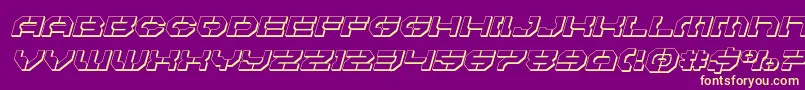 Pulsarclass3Dital Font – Yellow Fonts on Purple Background