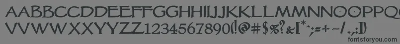 Vtcgoblinhandbold Font – Black Fonts on Gray Background