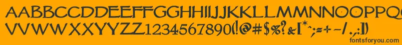 Vtcgoblinhandbold Font – Black Fonts on Orange Background