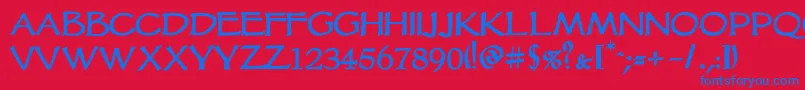 Vtcgoblinhandbold-fontti – siniset fontit punaisella taustalla