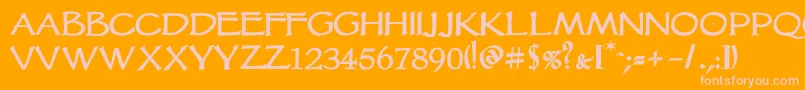 Vtcgoblinhandbold Font – Pink Fonts on Orange Background