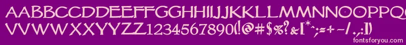 Vtcgoblinhandbold Font – Pink Fonts on Purple Background