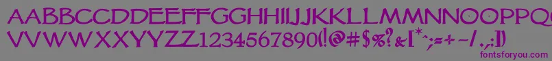 Vtcgoblinhandbold Font – Purple Fonts on Gray Background
