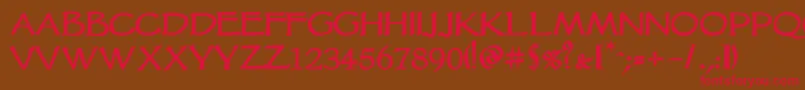 Vtcgoblinhandbold Font – Red Fonts on Brown Background