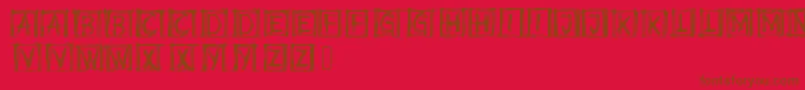 SummrSketch Font – Brown Fonts on Red Background
