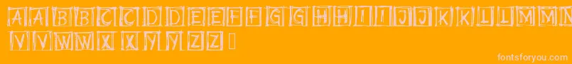 SummrSketch Font – Pink Fonts on Orange Background