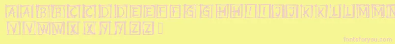 SummrSketch Font – Pink Fonts on Yellow Background