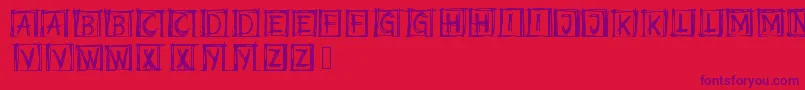 SummrSketch Font – Purple Fonts on Red Background