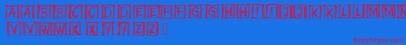 SummrSketch Font – Red Fonts on Blue Background