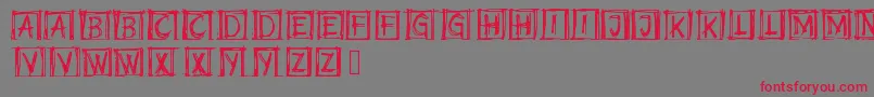 フォントSummrSketch – 赤い文字の灰色の背景