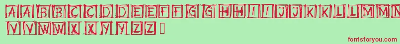 SummrSketch Font – Red Fonts on Green Background