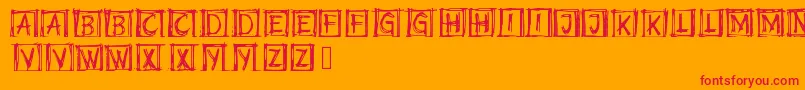 SummrSketch Font – Red Fonts on Orange Background