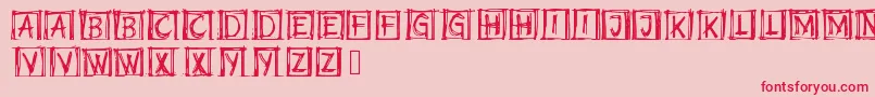 SummrSketch-Schriftart – Rote Schriften auf rosa Hintergrund