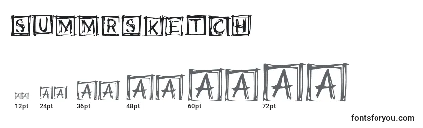 Размеры шрифта SummrSketch