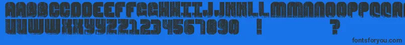 InMetroCaves Font – Black Fonts on Blue Background